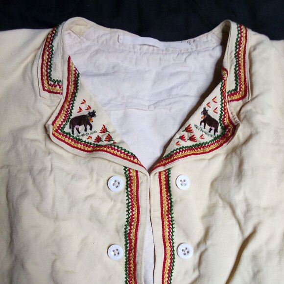 Vintage WWe. Koller-Speck Naherin Embroidered Shirt Jacket Blazer - Picture 2 of 8